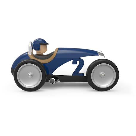 Petite voiture de course rétro bleue - jouet robuste et élégant en métal, Bleu 3 - vertbaudet enfant 