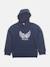 Sweat à capuche Blanc+Bleu foncé 3 - vertbaudet enfant 