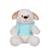 Peluche - peluche sweat friends color chien bleu clair en peluche - 40 cm Bleu 1 - vertbaudet enfant 