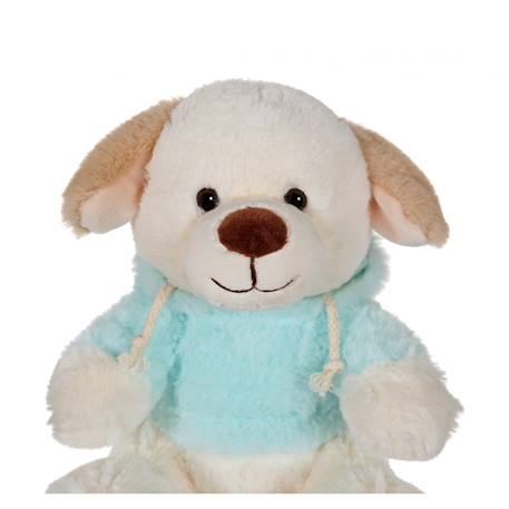 Peluche - peluche sweat friends color chien bleu clair en peluche - 40 cm Bleu 3 - vertbaudet enfant 