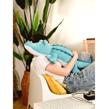Peluche crocodile lagoon 85 cm Bleu 4 - vertbaudet enfant 