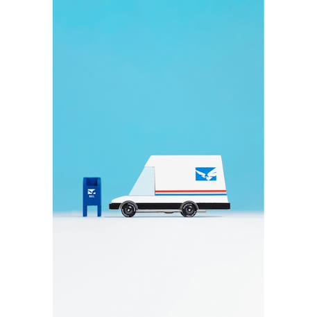 Camion postal miniature en bois – véhicules créatifs et durables Bleu 5 - vertbaudet enfant 