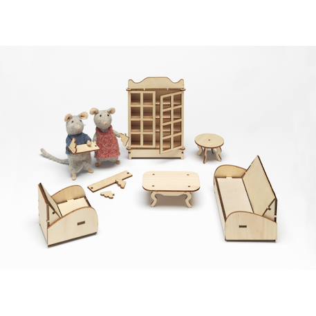 Kit de meubles – Mini-salon La Maison des Souris (échelle 1:12) Multicolor 1 - vertbaudet enfant 