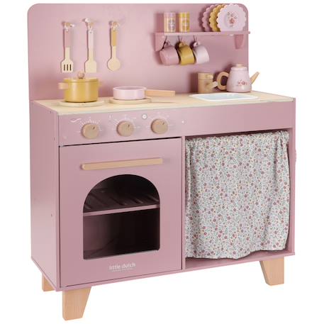 Cuisine en bois, Favorise le jeu de rôle et la créativité Rose 1 - vertbaudet enfant 