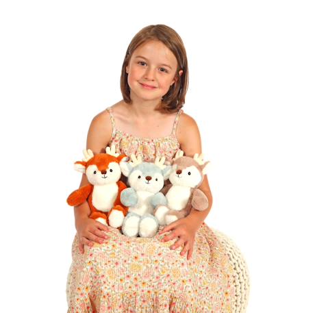 Peluche - peluche faon marron roux fall friends - 18 cm Orange 2 - vertbaudet enfant 