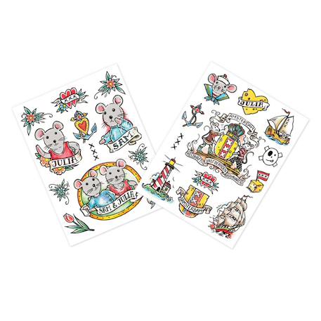Sam et julia - maison des souris autocollants tatouages Multicolor 2 - vertbaudet enfant 