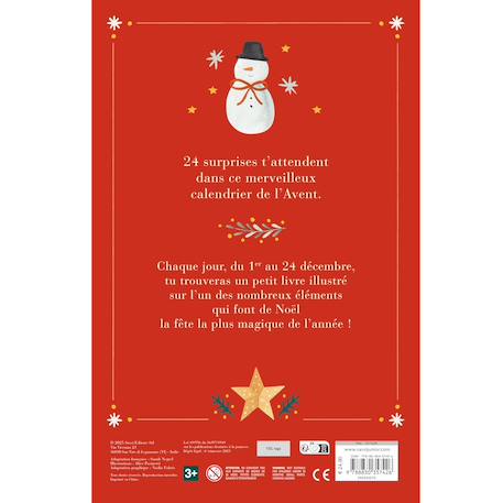 Calendrier de l'avent 24 petits livres pour attendre Noel Rouge 2 - vertbaudet enfant 