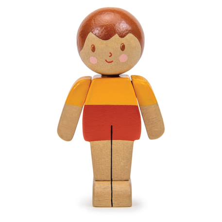 Poupée en bois pour maison de poupée - collection famille - fils Multicolore 1 - vertbaudet enfant 