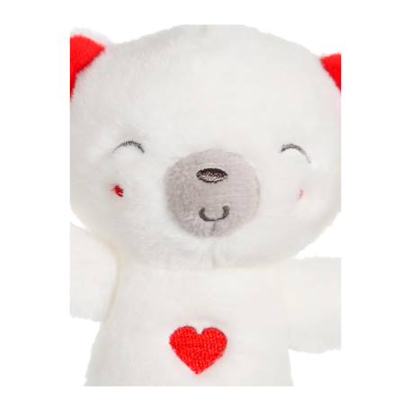 Peluche - cuty love porte-clés en peluche 10 cm - ours Blanc 2 - vertbaudet enfant 