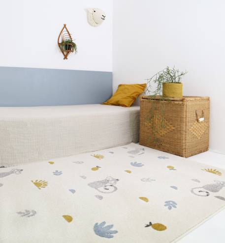 Tapis chambre enfant petit singes little wild monkey Multicolore 5 - vertbaudet enfant 