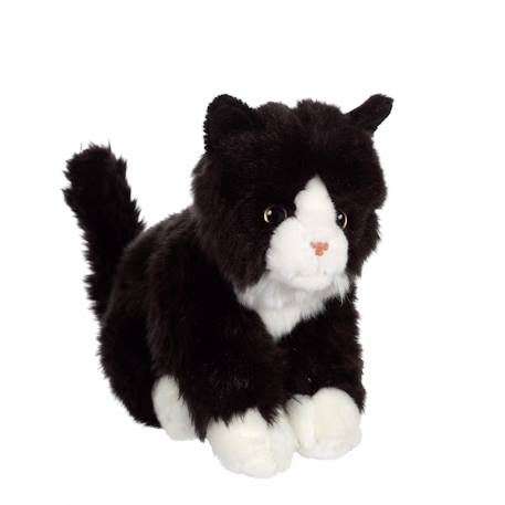 Peluche - peluche chat mimiz noir et blanc - 28 cm Noir 4 - vertbaudet enfant 
