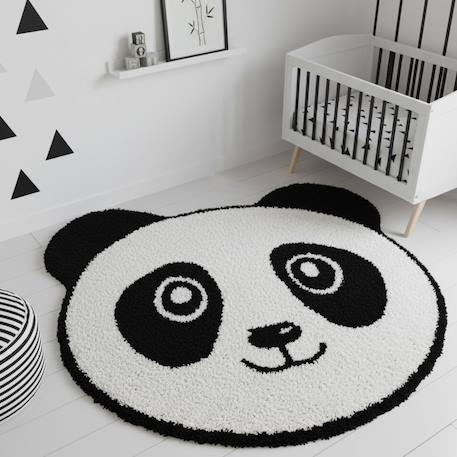 Tapis enfant  en coton motif animaux panda Blanc 1 - vertbaudet enfant 