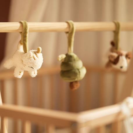 Lot de 3 jouets pour arche d'éveil tiny park Marron, écru, vert 5 - vertbaudet enfant 