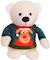 Peluche de Noel - les amis 'pull moche', ours pull vert, 24 cm Vert 1 - vertbaudet enfant 