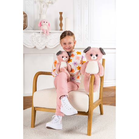 Peluche - peluche chien leggies rose poudré et gris - 48 cm Gris 5 - vertbaudet enfant 