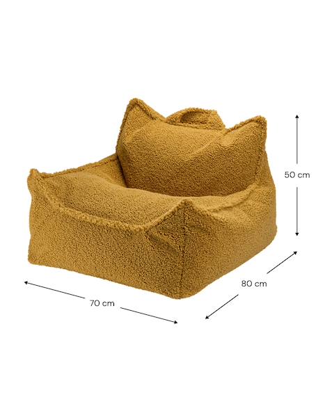 Pouf poire chambre enfant - fauteuil comfortable en teddy Biscuit+Cream white+Guava+Maple+Matcha+Warm hazel 21 - vertbaudet enfant 