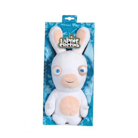 Peluche Lapins crétins sonore bouche fermée - 28 cm Blanc 1 - vertbaudet enfant 