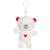 Peluche - cuty love porte-clés en peluche 10 cm - ours Blanc 1 - vertbaudet enfant 