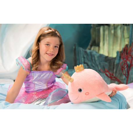 Peluche - bellabloo le narval, peluche musicale interactive et lumineuse - 35 cm Orange 4 - vertbaudet enfant 