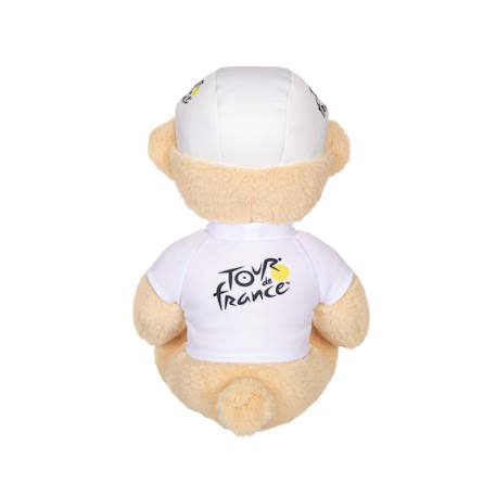 Peluche officielle ours tour de france - maillot et casquette meilleur jeune vainqueur blanc - 24 cm Blanc 3 - vertbaudet enfant 