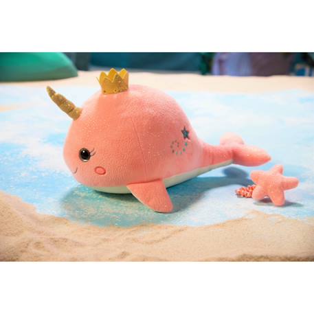 Peluche - bellabloo le narval, peluche musicale interactive et lumineuse - 35 cm Orange 5 - vertbaudet enfant 