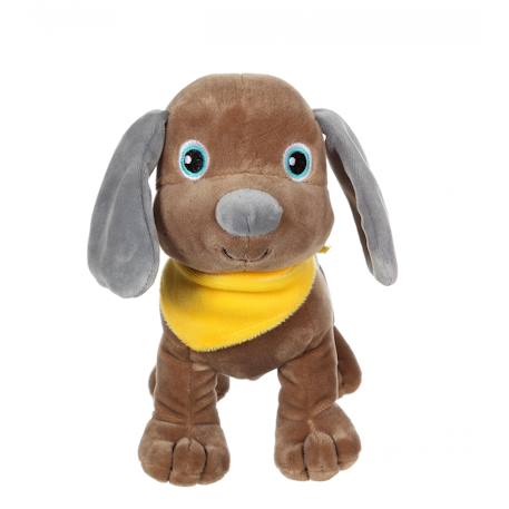 Peluche chien fun puppies sonores, marron foulard jaune Jaune 3 - vertbaudet enfant 