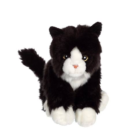 Peluche - peluche chat mimiz noir et blanc - 28 cm Noir 2 - vertbaudet enfant 