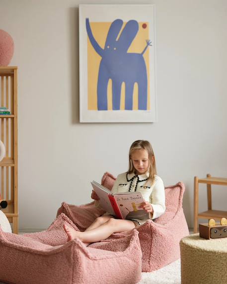 Pouf poire chambre enfant - fauteuil comfortable en teddy Biscuit+Cream white+Guava+Maple+Matcha+Warm hazel 17 - vertbaudet enfant 