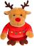 Peluche de Noel - les amis 'pull moche', renne pull rouge, 24 cm Rouge 1 - vertbaudet enfant 