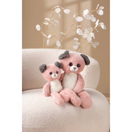 Peluche - peluche chien leggies rose poudré et gris - 48 cm Gris 2 - vertbaudet enfant 