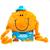 Peluche bouillotte monsieur chatouille Orange 3 - vertbaudet enfant 