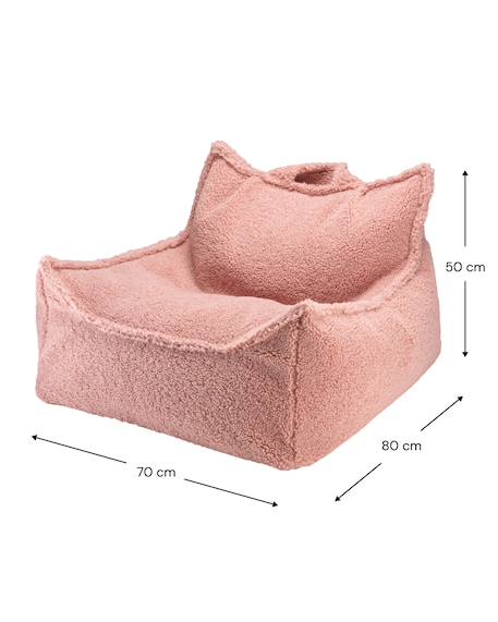Pouf poire chambre enfant - fauteuil comfortable en teddy Biscuit+Cream white+Guava+Maple+Matcha+Warm hazel 15 - vertbaudet enfant 