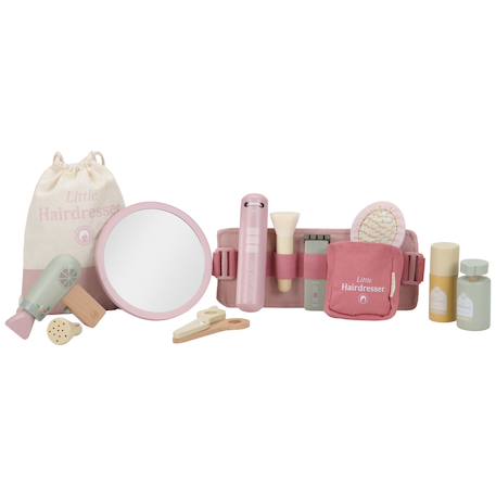 Set de coiffeur en bois Rose 3 - vertbaudet enfant 