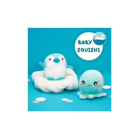 Peluche - peluche baby squishi 22 cm - pieuvre verte Vert 3 - vertbaudet enfant 