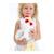 Peluche poule flammée sonore grise et blanche - 22 cm Gris 2 - vertbaudet enfant 