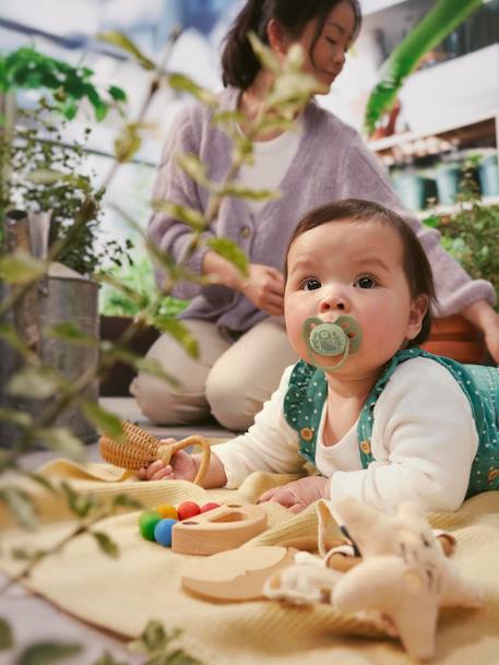 Lot de 2 sucettes ultra soft 6-18 mois forest friends vert+vert imprimé 6 - vertbaudet enfant 