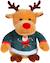 Peluche de Noel - les amis 'pull moche', renne pull vert, 24 cm Vert 1 - vertbaudet enfant 