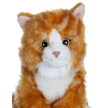 Peluche - peluche chat mimiz roux et blanc - 28 cm Orange 5 - vertbaudet enfant 