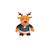 Peluche de Noel - les amis 'pull moche', renne pull vert 15 cm Vert 3 - vertbaudet enfant 