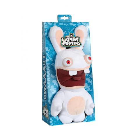 Peluche Lapins crétins sonore bouche ouverte - 28 cm Blanc 1 - vertbaudet enfant 