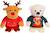 Peluche de Noel - les amis 'pull moche', renne pull vert 15 cm Vert 4 - vertbaudet enfant 