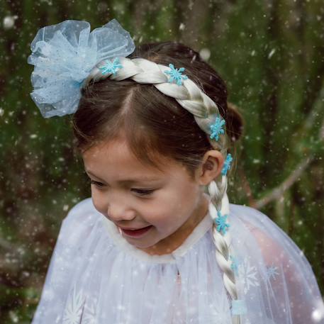 Déguisement serre-tête de la reine de glace avec tresse Bleu 5 - vertbaudet enfant 