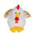 Peluche - les pakidoo sonores en peluche 15 cm - poule blanche Blanc 1 - vertbaudet enfant 