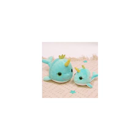 Peluche - peluche sonore narval bellabloo friends - 18 cm Bleu 4 - vertbaudet enfant 
