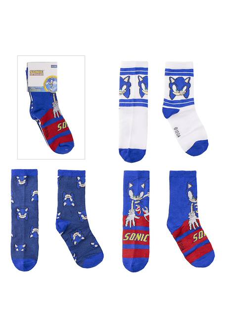 Lot de chaussettes 3 pièces sonic Multicolor 1 - vertbaudet enfant 