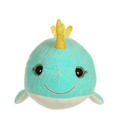 Jouet-Peluche - peluche sonore narval bellabloo friends - 18 cm