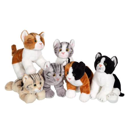 Peluche - chat floppikitty - 22 cm Gris 4 - vertbaudet enfant 