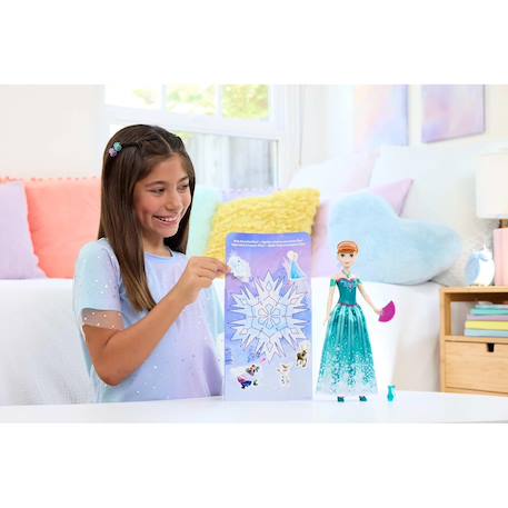 Disney - poupée surprise anna spin & reveal la reine des neiges Vert 3 - vertbaudet enfant 