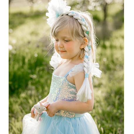 Déguisement serre-tête de la reine de glace avec tresse Bleu 2 - vertbaudet enfant 