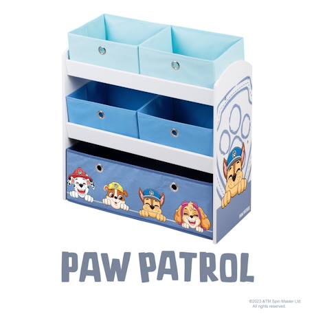 Meuble de rangement jouets avec 5 bacs en toile Paw patrol 5 - vertbaudet enfant 